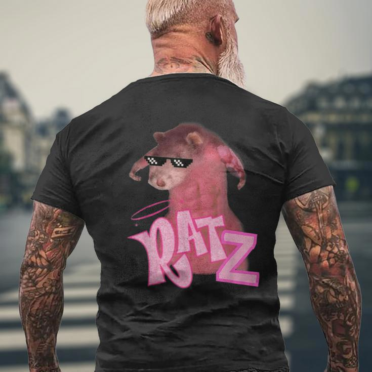 Ratz Gangster Mouse Pink Rat Memes Muscle Ratz Men's T-shirt Back Print Gifts for Old Men