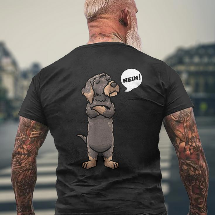 With Rauhaardachund Nein Dachshund Dog T-Shirt mit Rückendruck Geschenke für alte Männer