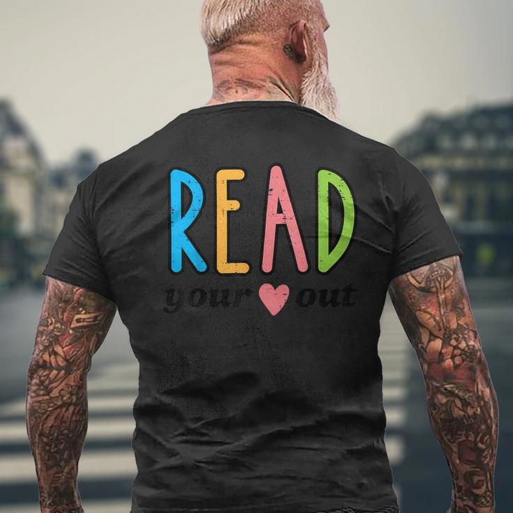 Read Your Heart Read Reading Librarian Book Across America Men's T-shirt Back Print Gifts for Old Men