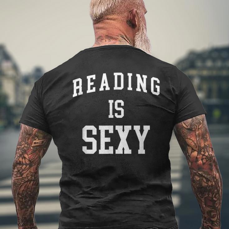 Reading Is Sexy Bookworm Book Lover Men's T-shirt Back Print Gifts for Old Men