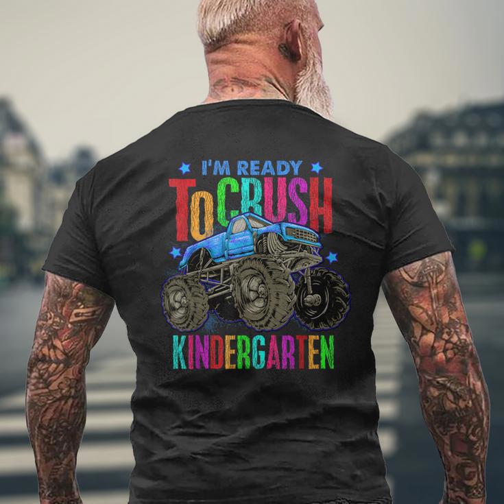 Ready To Crush Kindergarten Monster Truck Back To School Boy Men's T-shirt Back Print Gifts for Old Men