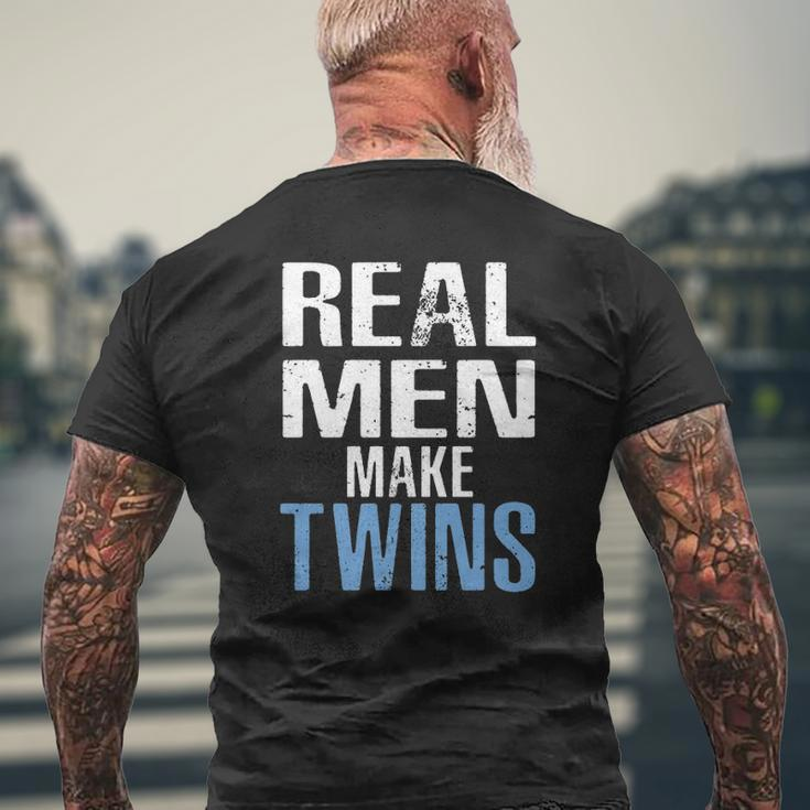 Real Men Make Twins For Father Essential Mens Back Print T-shirt Gifts for Old Men