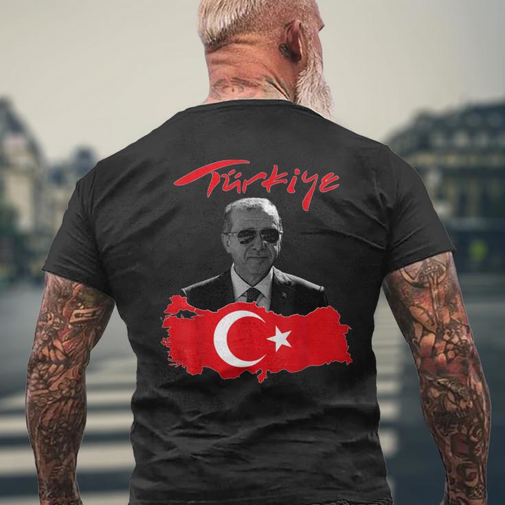 Recep Tayyip Erdogan Türkiye Flag T-Shirt mit Rückendruck Geschenke für alte Männer