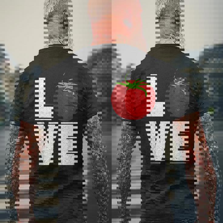Red Tomato Gardener I Love Gardening I Tomato Men's T-shirt Back Print Gifts for Old Men