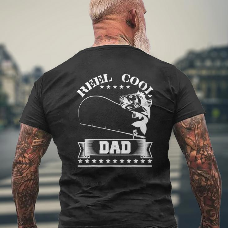 Reel Cool Dad Fishing Father's Day Mens Back Print T-shirt Gifts for Old Men