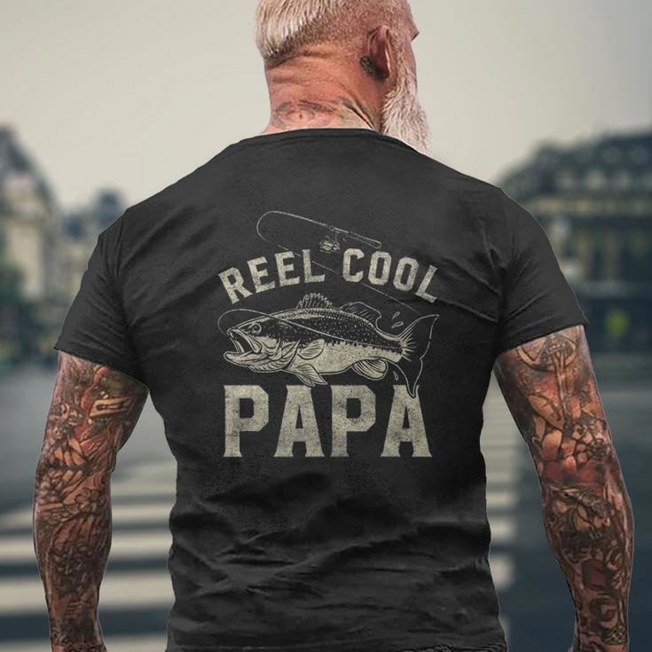 Reel Cool Papa Father's Day Mens Back Print T-shirt Gifts for Old Men