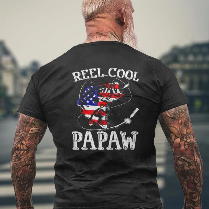 Reel Cool Papawfunny 4Th July Usa Flag Fishing Mens Back Print T-shirt Gifts for Old Men