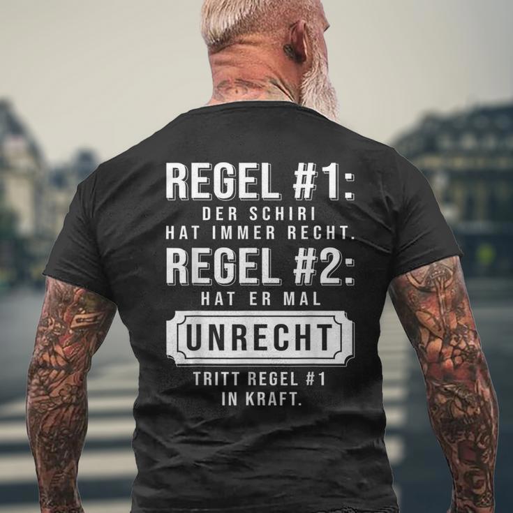 Referee Unparteiischer Referee T-Shirt mit Rückendruck Geschenke für alte Männer