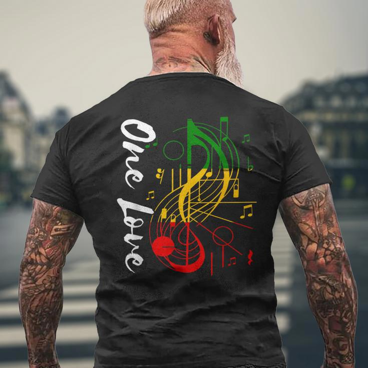 Reggae Rastafari Roots One Love Rastafarian Reggae Music Men's T-shirt Back Print Gifts for Old Men
