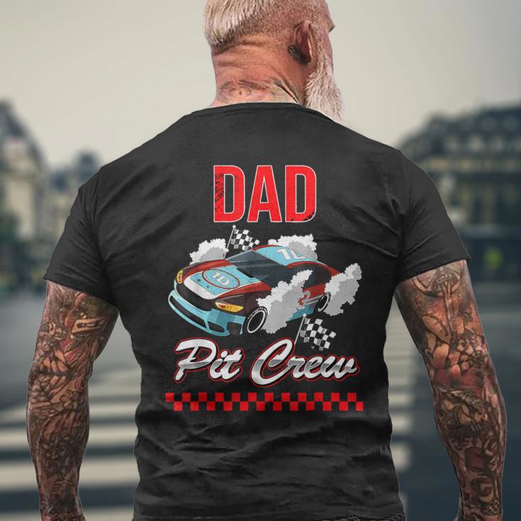 Rennwagen Geburtstagsfeier Rennen Familie Papa Pit Crew Männer Junge T-Shirt mit Rückendruck Geschenke für alte Männer