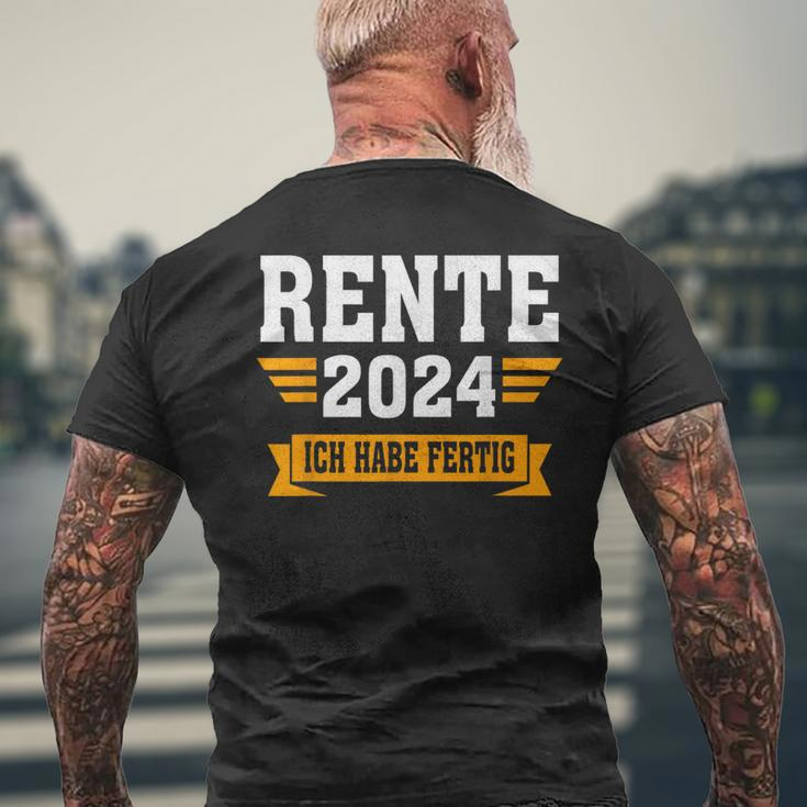 Rente 2024 Ich Habe Fertig Rentner Black T-Shirt mit Rückendruck Geschenke für alte Männer