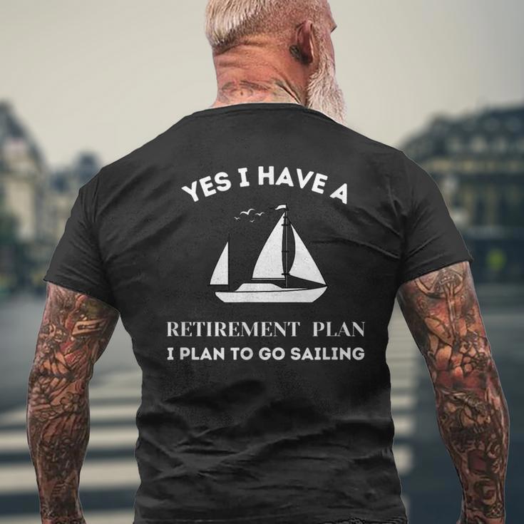 Rente Rentner Segler Segeln Kapitän Segelboot T-Shirt mit Rückendruck Geschenke für alte Männer