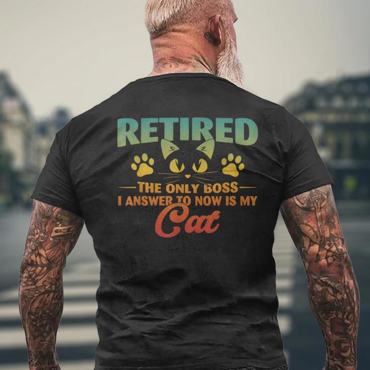 Retired Cat Retirement 2024 Decoration Women Men's T-shirt Back Print Gifts for Old Men