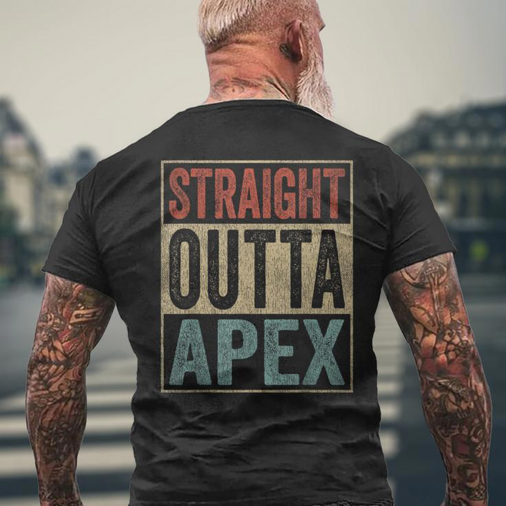 Retro Apex Stuff Clothing Straight Outta Apex Men's T-shirt Back Print Gifts for Old Men