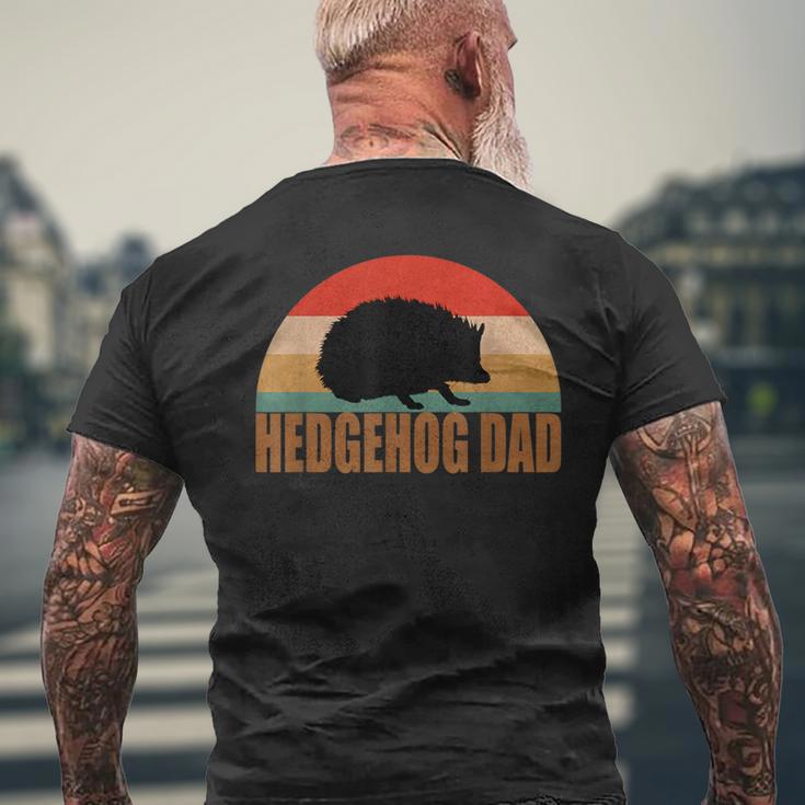 Retro Best Hedgehog Dad Vintage Father Hedgehog Lover Men's T-shirt Back Print Gifts for Old Men