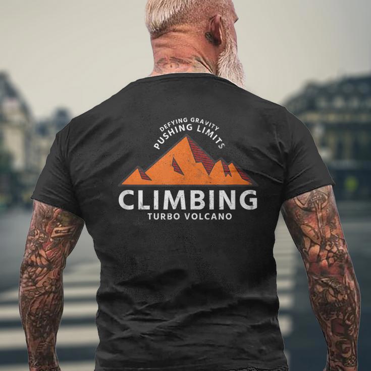 Retro Climbing Defying Gravity Pushing Limits Vintage Men's T-shirt Back Print Gifts for Old Men