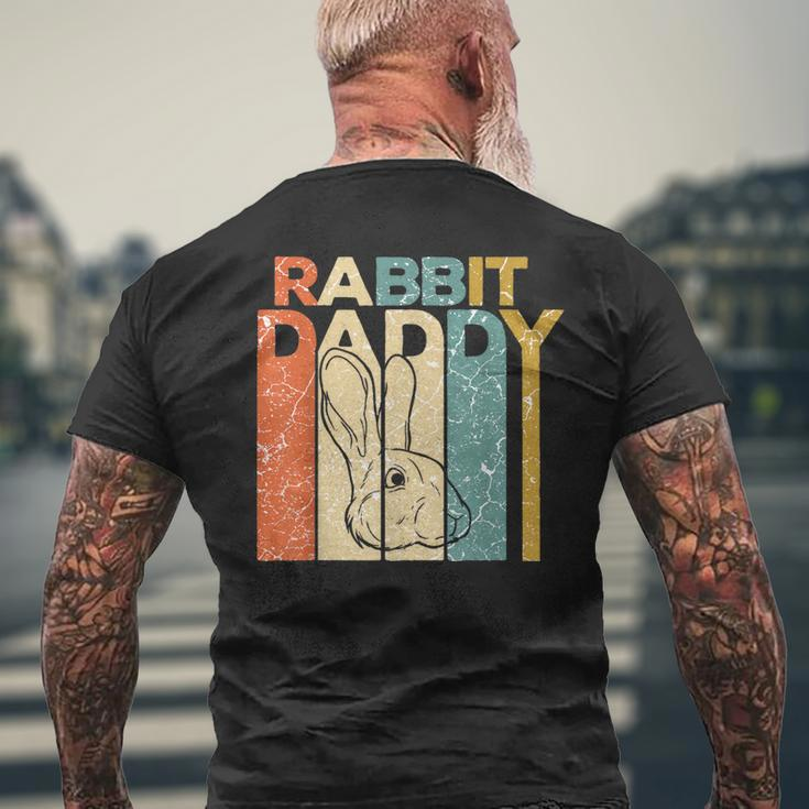 Retro Daddy Rabbit Bunny For Men- Father's Day Men's T-shirt Back Print Gifts for Old Men