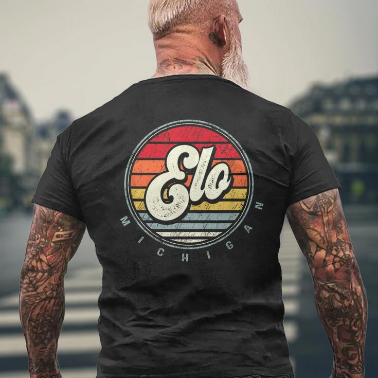 Retro Elo Home State Cool 70S Style Sunset Men's T-shirt Back Print Gifts for Old Men