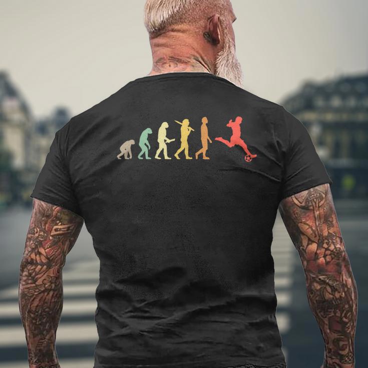 Retro Football Evolution For Footballer T-Shirt mit Rückendruck Geschenke für alte Männer