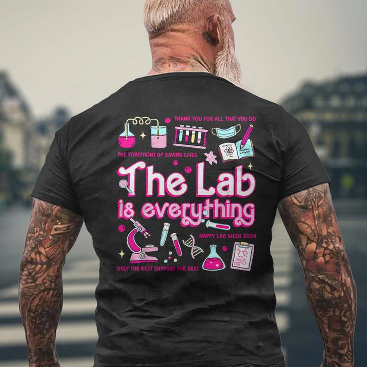 Retro Pink The Lab Is Everything Happy Lab Week 2024 Men's T-shirt Back Print Gifts for Old Men