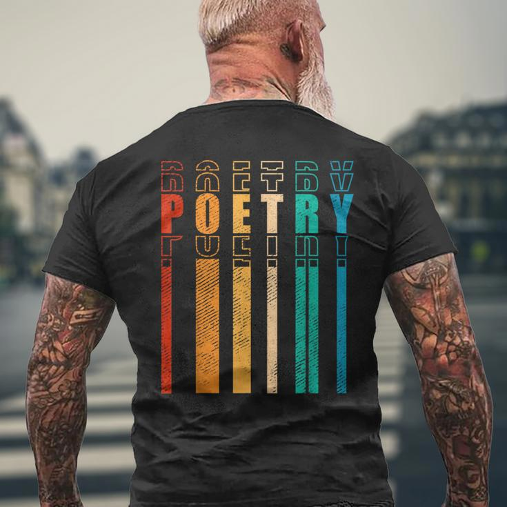 Retro Poetry Lyrics Literature Vintage Poet Men's T-shirt Back Print Gifts for Old Men
