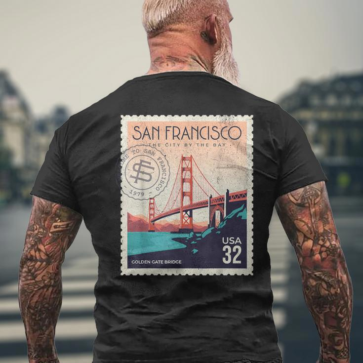 Retro San Francisco Golden Gate Bridge Sf Traveler Men's T-shirt Back Print Gifts for Old Men