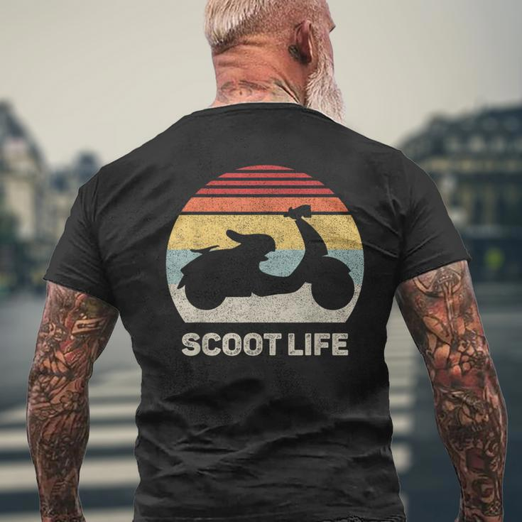 Retro Scoot Life Scooter Vintage Moped Men's T-shirt Back Print Gifts for Old Men