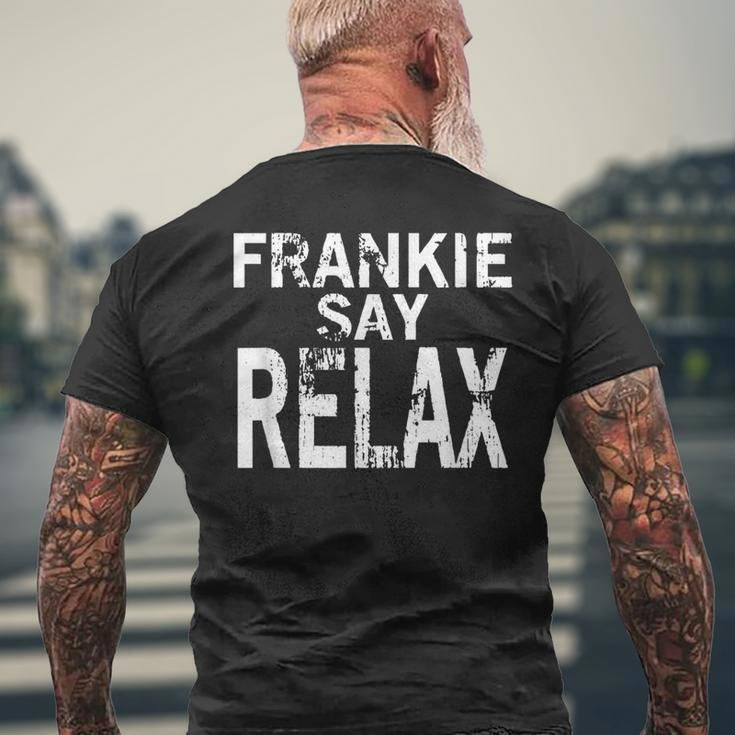 Retro-Stil Frankie Say Relax Schwarzes Kurzärmliges Herren-T-Kurzärmliges Herren-T-Shirt, 80er Jahre Musik Fan Tee Geschenke für alte Männer