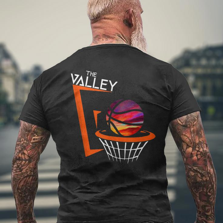 Retro Sunset The Valley Hoops Phoenix Basketball Men's T-shirt Back Print Gifts for Old Men