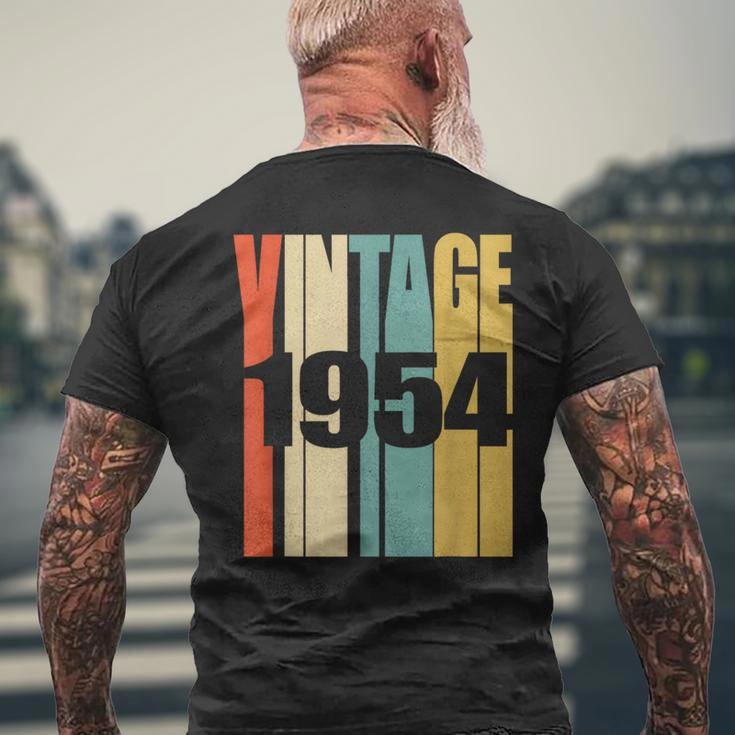 Retro Vintage 1954 70 Yrs Old Bday 70Th Birthday Men's T-shirt Back Print Gifts for Old Men