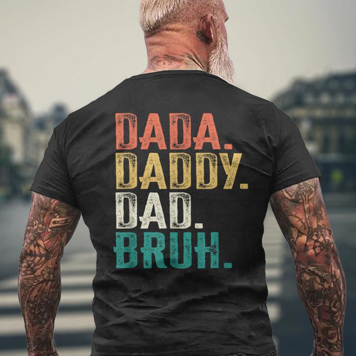 Retro Vintage Dada Daddy Dad Bruh Fathers Day 2023 Men's T-shirt Back Print Gifts for Old Men