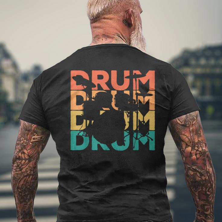 Retro Vintage Drums For Drummers & Drummers T-Shirt mit Rückendruck Geschenke für alte Männer