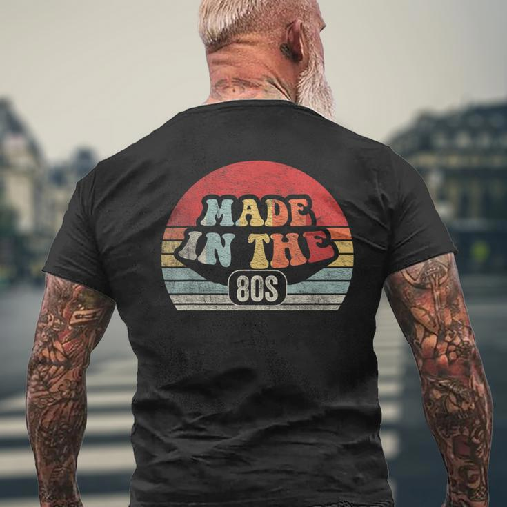 Retro Vintage Made In The 80'S 1980S Born Birthday Day Men's T-shirt Back Print Gifts for Old Men