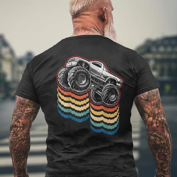 Retro Vintage Monster Truck Retro Silhouette For Boys T-Shirt mit Rückendruck Geschenke für alte Männer