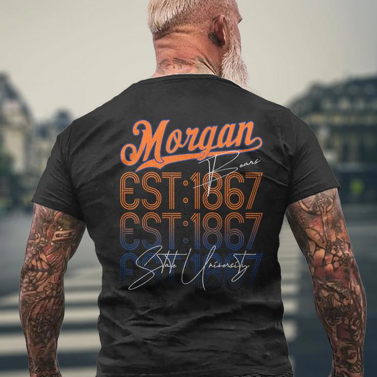 Retro Vintage Morgan Back To State University Style Men's T-shirt Back Print Gifts for Old Men