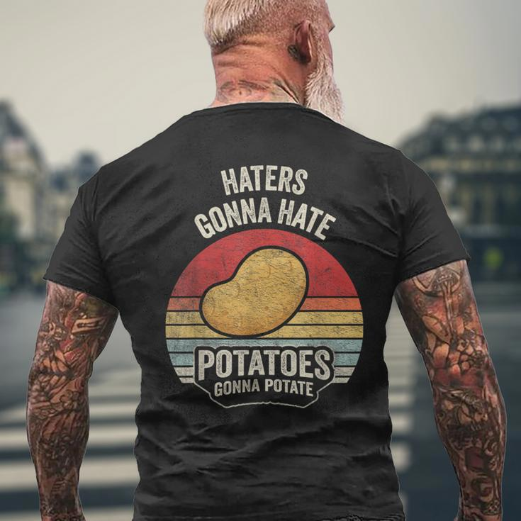 Retro Vintage Potatoes Gonna Potate Potato Lover Men's T-shirt Back Print Gifts for Old Men