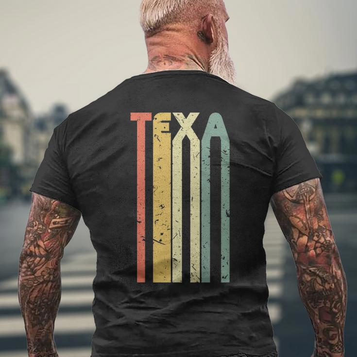 Retro Vintage Texas Colorful Cute Texan Roots Men's T-shirt Back Print Gifts for Old Men