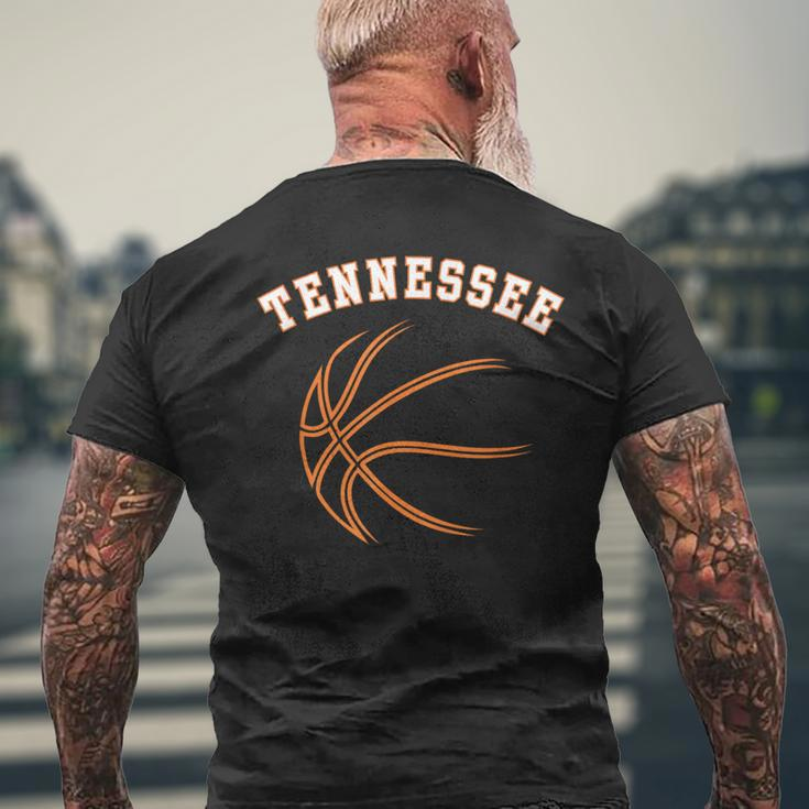 Retro Vintage Usa Tennessee State Basketball Souvenir Men's T-shirt Back Print Gifts for Old Men