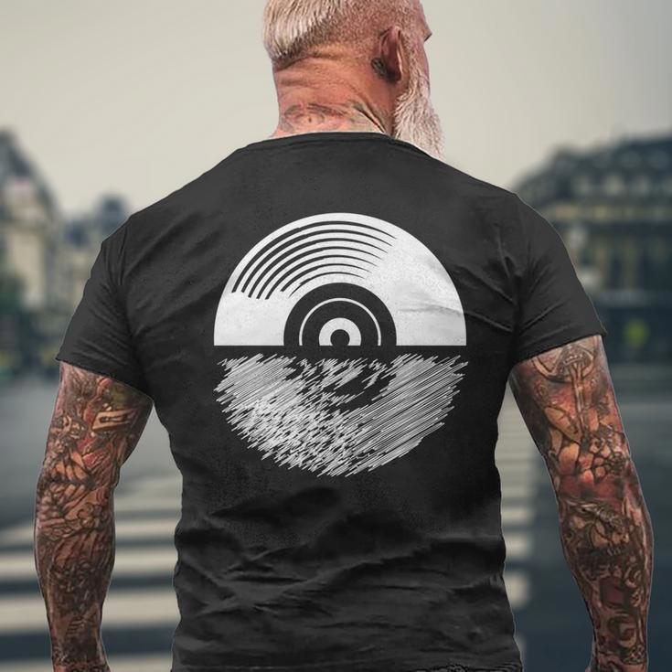 Retro Vinyl Record Sunset Vintage Music Lover 33 45 78 Men's T-shirt Back Print Gifts for Old Men