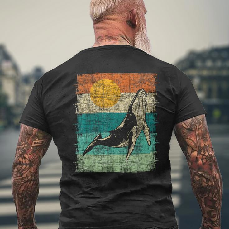 Retro Whale Lover Marine Biologist Aquarist Whales Animal Men's T-shirt Back Print Gifts for Old Men
