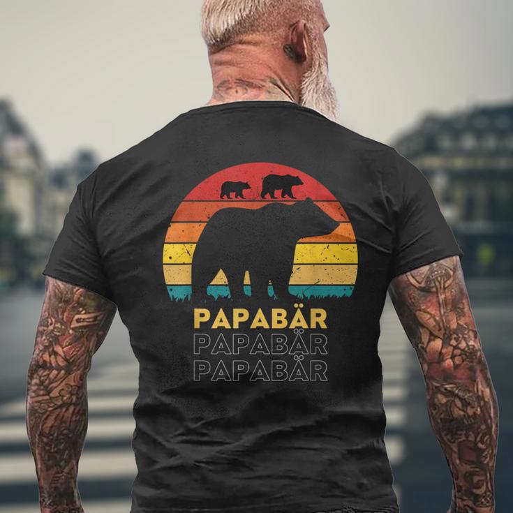 Retroater Baby Sohn Tochter Kinder Bär Papaatertag T-Shirt mit Rückendruck Geschenke für alte Männer