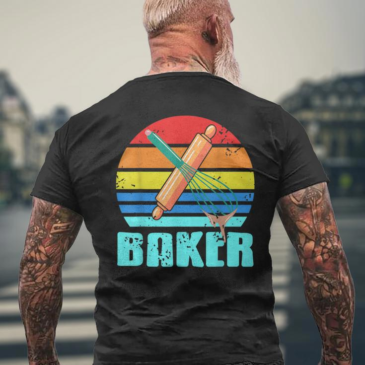 Retrointage Baker Awesome Baker s Geschenk T-Shirt mit Rückendruck Geschenke für alte Männer