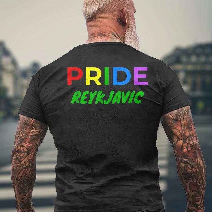 Reykjavik Pride Festival Iceland Lqbtq Pride Month Men's T-shirt Back Print Gifts for Old Men