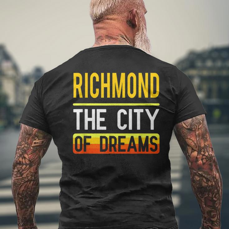 Richmond The City Of Dreams Virginia Souvenir Men's T-shirt Back Print Gifts for Old Men