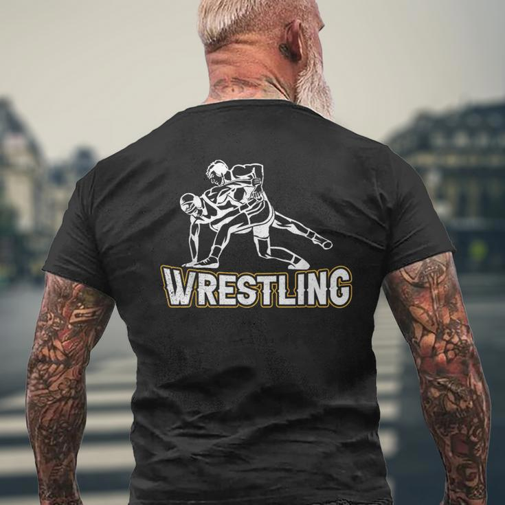 Ring Wrestler Ringer Ring Combat Ringsport T-Shirt mit Rückendruck Geschenke für alte Männer