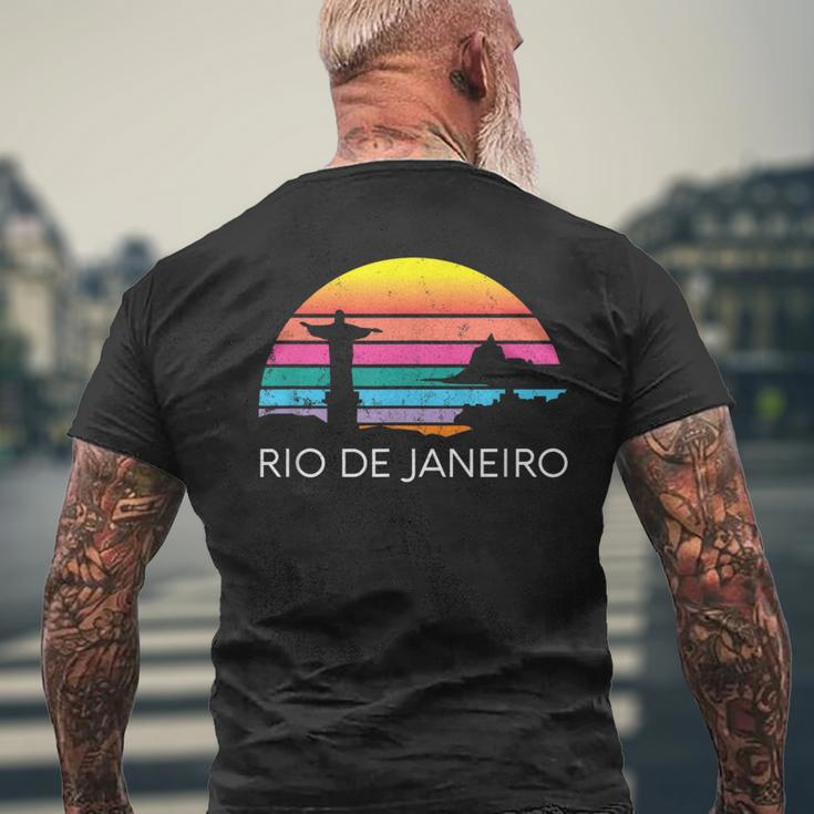 Rio De Janeiro Brazil Beach Surf Ocean Brazilian Island Bay Men's T-shirt Back Print Gifts for Old Men