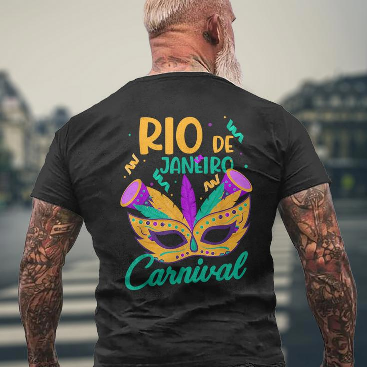 Rio De Janeiro Carnival Brazil Mask Brazil Souvenir T-Shirt mit Rückendruck Geschenke für alte Männer