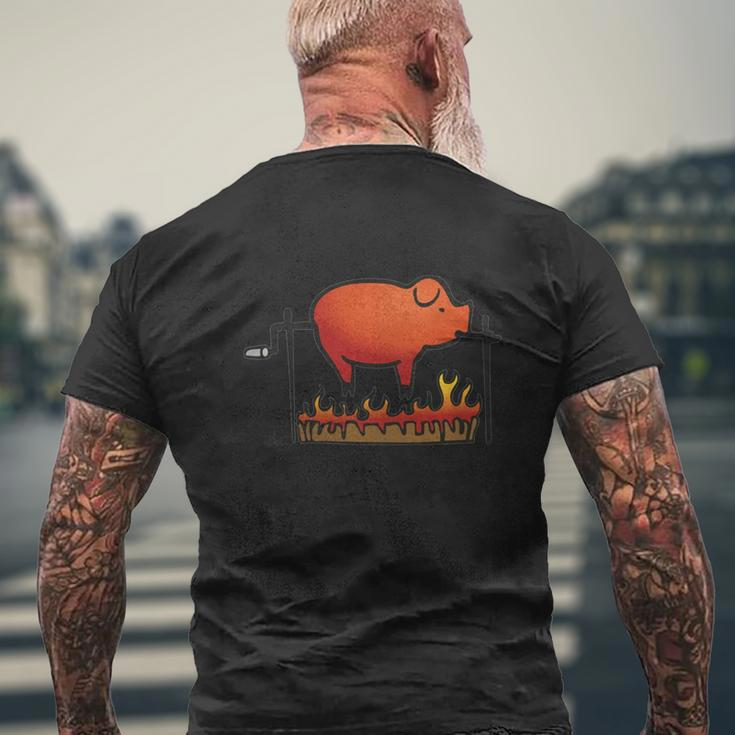 Roast Pig Mens Back Print T-shirt Gifts for Old Men