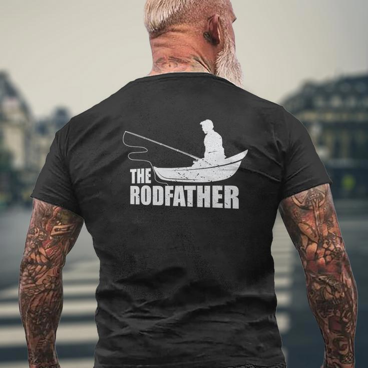 The Rodfather Nature Lover And Fisher Mens Back Print T-shirt Gifts for Old Men