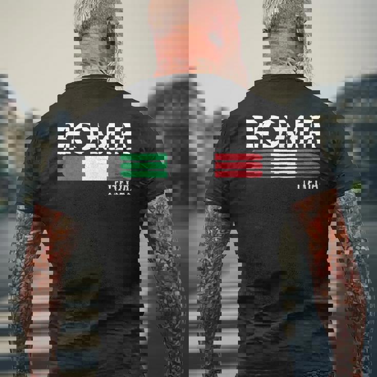 Roma Italia Regalo Italiano Souvenir Roma Italia Camiseta Hombre Estampado Espalda Regalos para ancianos